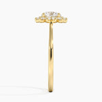 Sunburst Halo Diamond Ring (1/4 ct. tw.) Yellow Gold 18k Round Engagement Ring