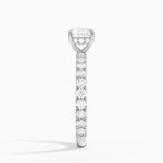 Perfect Fit French Pavé Diamond Ring Platinum Cushion Engagement Ring