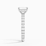 Perfect Fit French Pavé Diamond Ring Platinum Emerald Engagement Ring