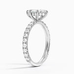 Perfect Fit French Pavé Diamond Ring Platinum Marquise Engagement Ring