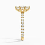 Perfect Fit French Pavé Diamond Ring Yellow Gold 18k Marquise Engagement Ring