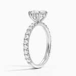 Perfect Fit French Pavé Diamond Ring Platinum Pear Engagement Ring