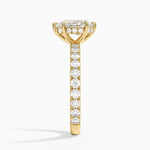 Perfect Fit French Pavé Diamond Ring Yellow Gold 18k Pear Engagement Ring