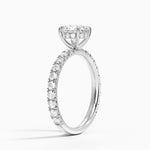 Perfect Fit French Pavé Diamond Ring Platinum Round Engagement Ring