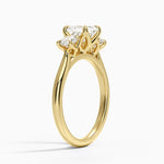Elodie Perfect Fit Three Stone Diamond Ring (1/2 ct. tw.) Yellow Gold 18k Asscher Engagement Ring