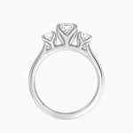 Elodie Perfect Fit Three Stone Diamond Ring (1/2 ct. tw.) Platinum Cushion Engagement Ring