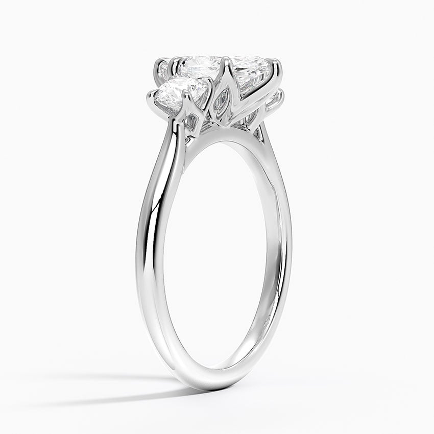Elodie Perfect Fit Three Stone Diamond Ring (1/2 ct. tw.) Platinum Marquise Engagement Ring