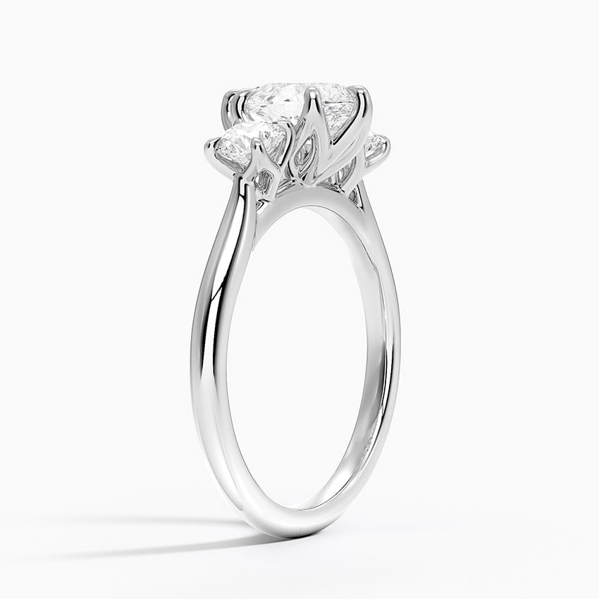 Elodie Perfect Fit Three Stone Diamond Ring (1/2 ct. tw.) Platinum Pear Engagement Ring