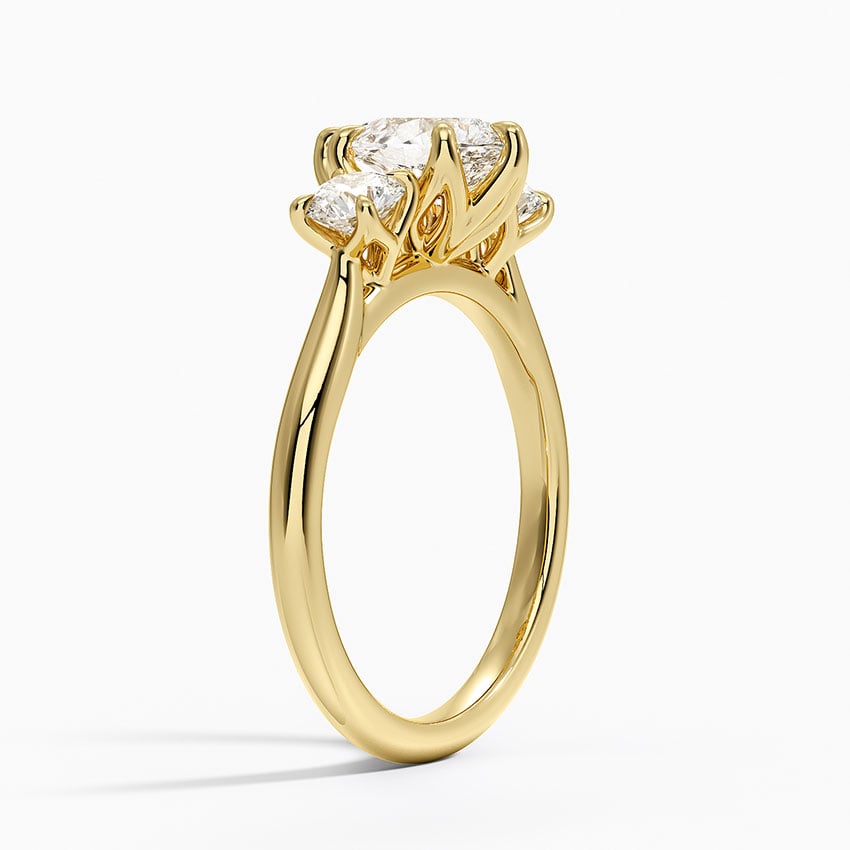 Elodie Perfect Fit Three Stone Diamond Ring (1/2 ct. tw.) Yellow Gold 18k Pear Engagement Ring