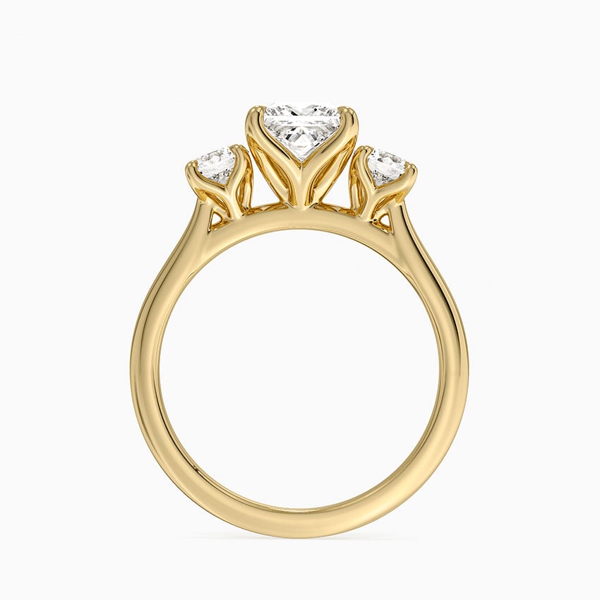 Elodie Perfect Fit Three Stone Diamond Ring (1/2 ct. tw.) Yellow Gold 18k Princess Engagement Ring