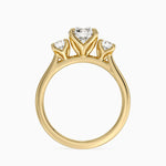 Elodie Perfect Fit Three Stone Diamond Ring (1/2 ct. tw.) Yellow Gold 18k Round Engagement Ring