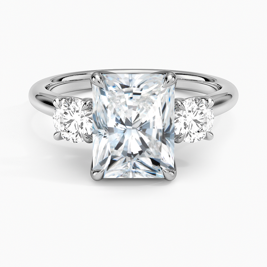 Elodie Perfect Fit Three Stone Diamond Ring (1/2 ct. tw.) Platinum Radiant Engagement Ring