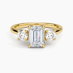 Elodie Perfect Fit Three Stone Diamond Ring (1/2 ct. tw.) Yellow Gold 18k Emerald Engagement Ring