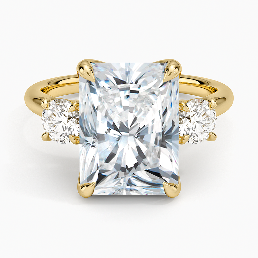 Elodie Perfect Fit Three Stone Diamond Ring (1/2 ct. tw.) Yellow Gold 18k Radiant Engagement Ring