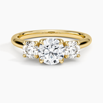 Elodie Perfect Fit Three Stone Diamond Ring (1/2 ct. tw.) Yellow Gold 18k Round Engagement Ring