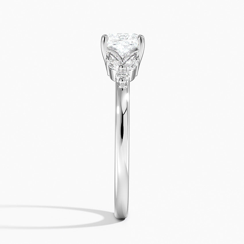 Verbena Diamond Ring Platinum Cushion Engagement Ring