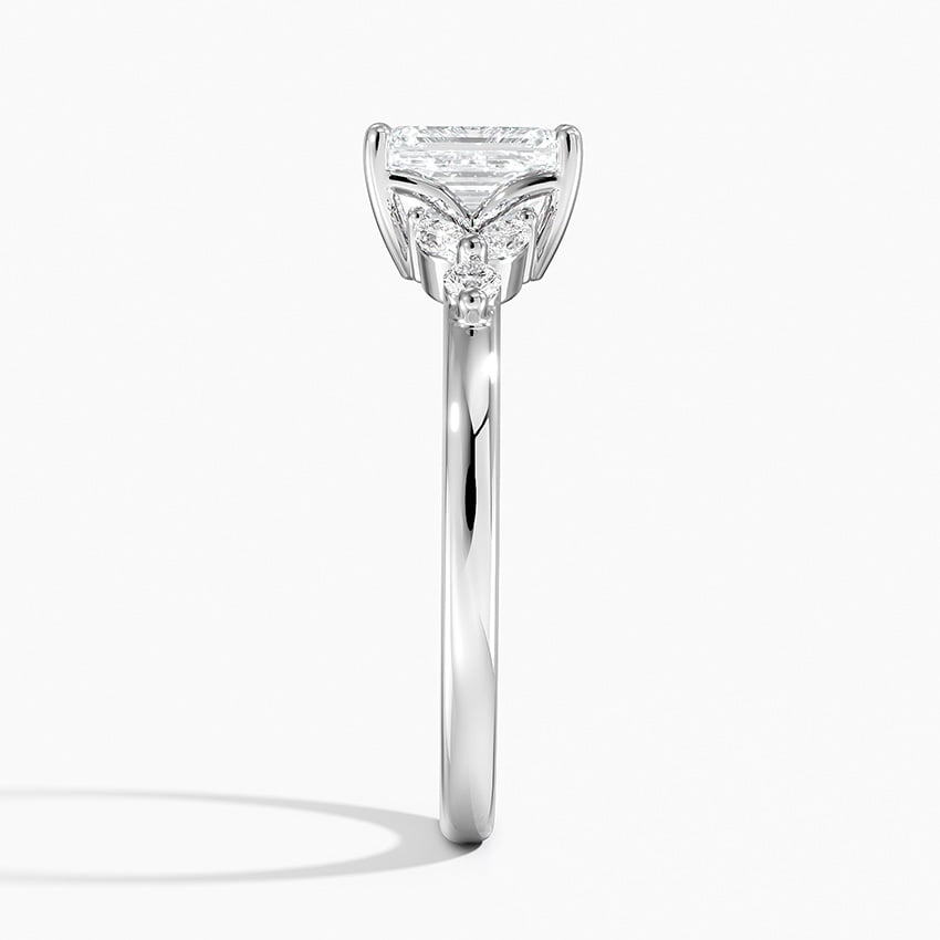 Verbena Diamond Ring Platinum Emerald Engagement Ring