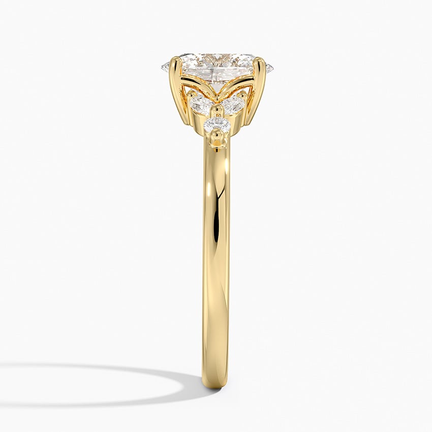 Verbena Diamond Ring Yellow Gold 18k Oval Engagement Ring