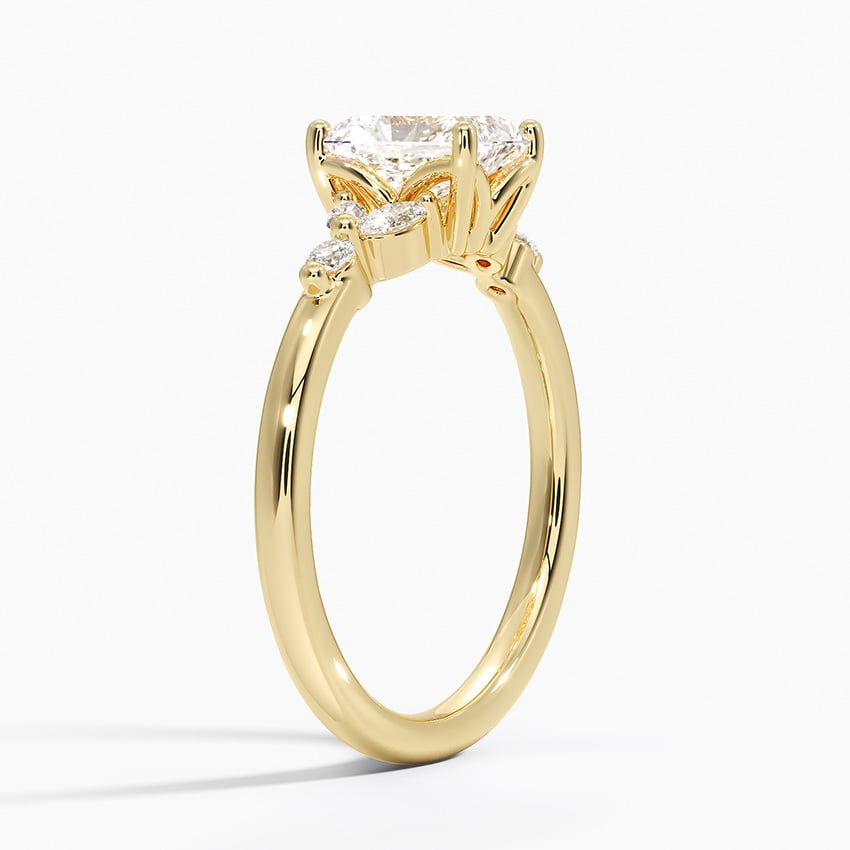 Verbena Diamond Ring Yellow Gold 18k Radiant Engagement Ring