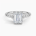 Verbena Diamond Ring Platinum Emerald Engagement Ring