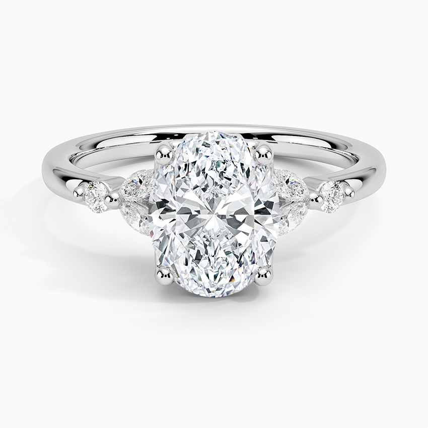Verbena Diamond Ring Platinum Oval Engagement Ring