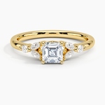 Verbena Diamond Ring Yellow Gold 18k Asscher Engagement Ring