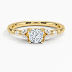 Verbena Diamond Ring Yellow Gold 18k Cushion Engagement Ring