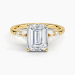 Verbena Diamond Ring Yellow Gold 18k Emerald Engagement Ring