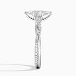 Petite Twisted Vine Diamond Ring (1/8 ct. tw.) Platinum Marquise Engagement Ring
