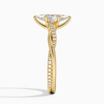 Petite Twisted Vine Diamond Ring (1/8 ct. tw.) Yellow Gold 18k Marquise Engagement Ring