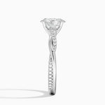 Petite Twisted Vine Diamond Ring (1/8 ct. tw.) Platinum Oval Engagement Ring