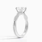 Petite Twisted Vine Diamond Ring (1/8 ct. tw.) Platinum Princess Engagement Ring