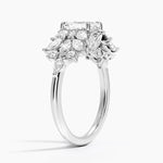 Grand Nadia Diamond Ring Platinum Emerald Engagement Ring
