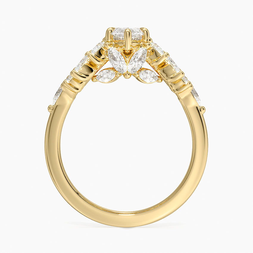 Grand Nadia Diamond Ring Yellow Gold 18k Marquise Engagement Ring