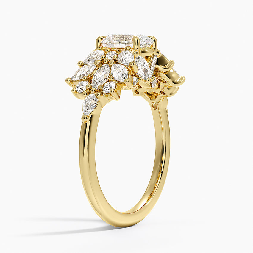 Grand Nadia Diamond Ring Yellow Gold 18k Oval Engagement Ring