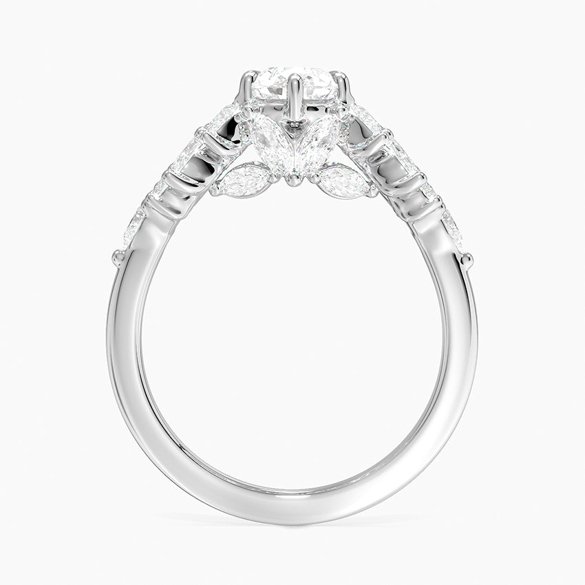 Grand Nadia Diamond Ring Platinum Pear Engagement Ring