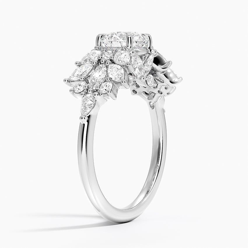 Grand Nadia Diamond Ring Platinum Round Engagement Ring