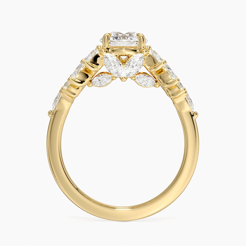 Grand Nadia Diamond Ring Yellow Gold 18k Round Engagement Ring