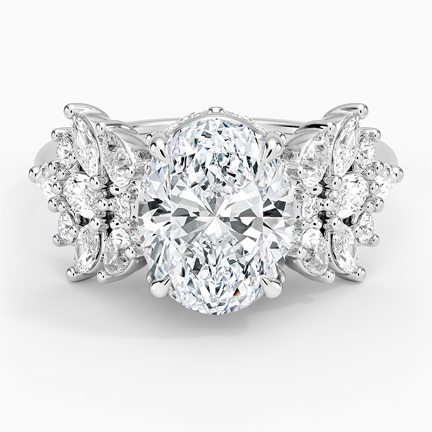 Grand Nadia Diamond Ring Platinum Oval Engagement Ring