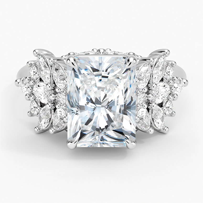 Grand Nadia Diamond Ring Platinum Radiant Engagement Ring