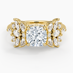 Grand Nadia Diamond Ring Yellow Gold 18k Cushion Engagement Ring