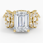 Grand Nadia Diamond Ring Yellow Gold 18k Emerald Engagement Ring