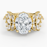 Grand Nadia Diamond Ring Yellow Gold 18k Oval Engagement Ring
