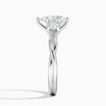 Twisted Vine Three Stone Diamond Ring Platinum Pear Engagement Ring