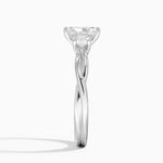 Twisted Vine Three Stone Diamond Ring Platinum Radiant Engagement Ring