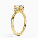 Atelier Three Stone Diamond Ring (1/3 ct. tw.) Yellow Gold 18k Asscher Engagement Ring