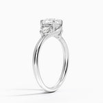 Atelier Three Stone Diamond Ring (1/3 ct. tw.) Platinum Cushion Engagement Ring