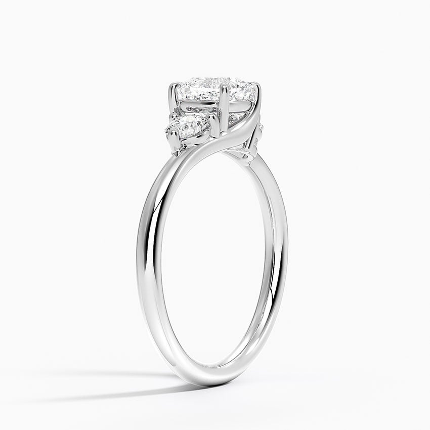 Atelier Three Stone Diamond Ring (1/3 ct. tw.) Platinum Cushion Engagement Ring