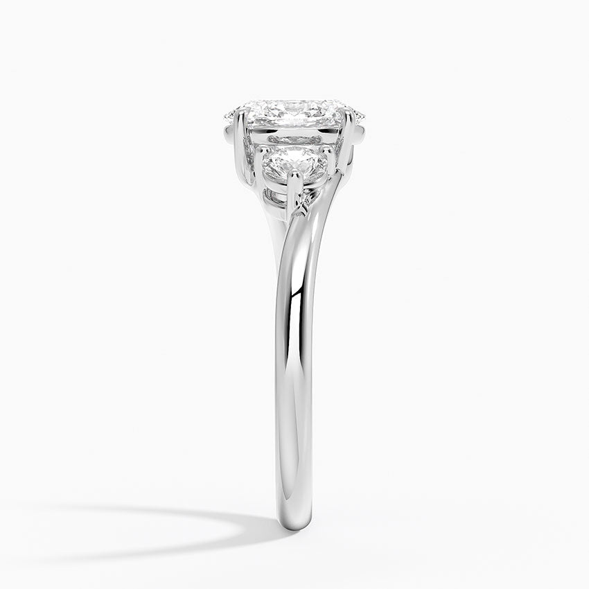 Atelier Three Stone Diamond Ring (1/3 ct. tw.) Platinum Oval Engagement Ring