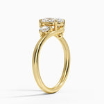 Atelier Three Stone Diamond Ring (1/3 ct. tw.) Yellow Gold 18k Oval Engagement Ring